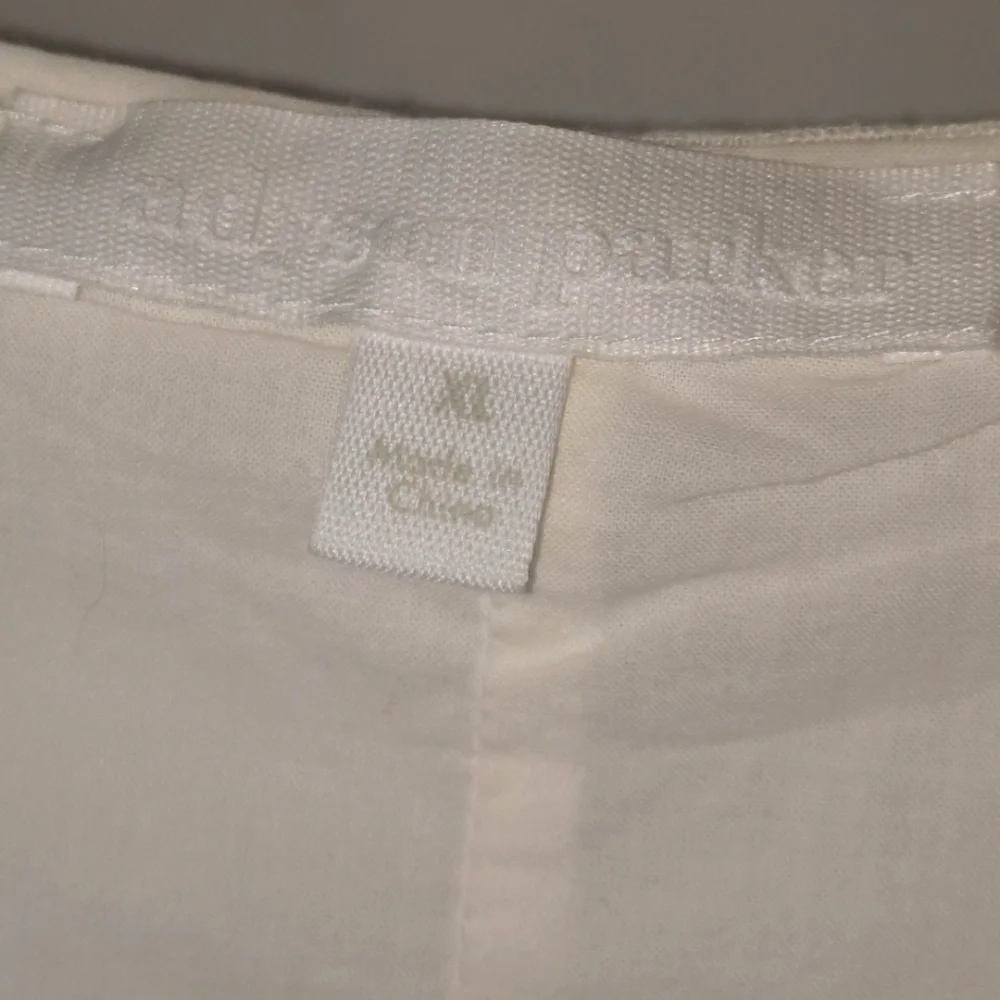 ADYSON PARKER Easy Tier Linen Dress Split Neck Cream Cottage Boho Prep XL 12 14 - Picture 6 of 10